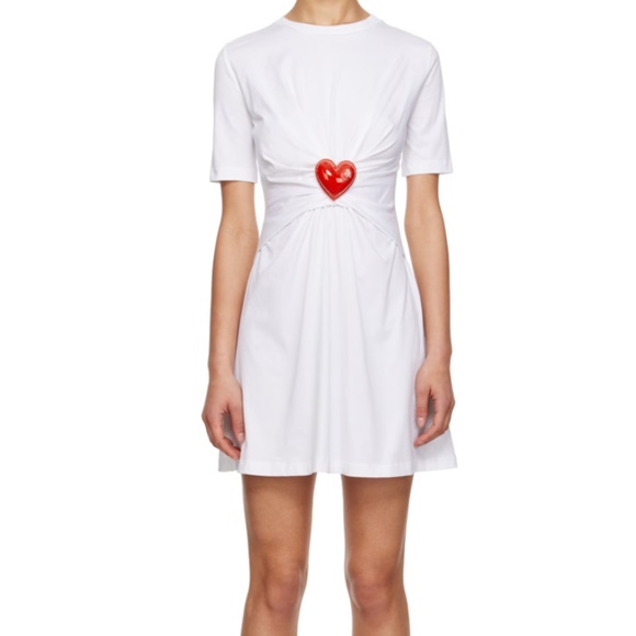 MOSCHINO White Inflatable Heart Minidress - Picture 1 of 7